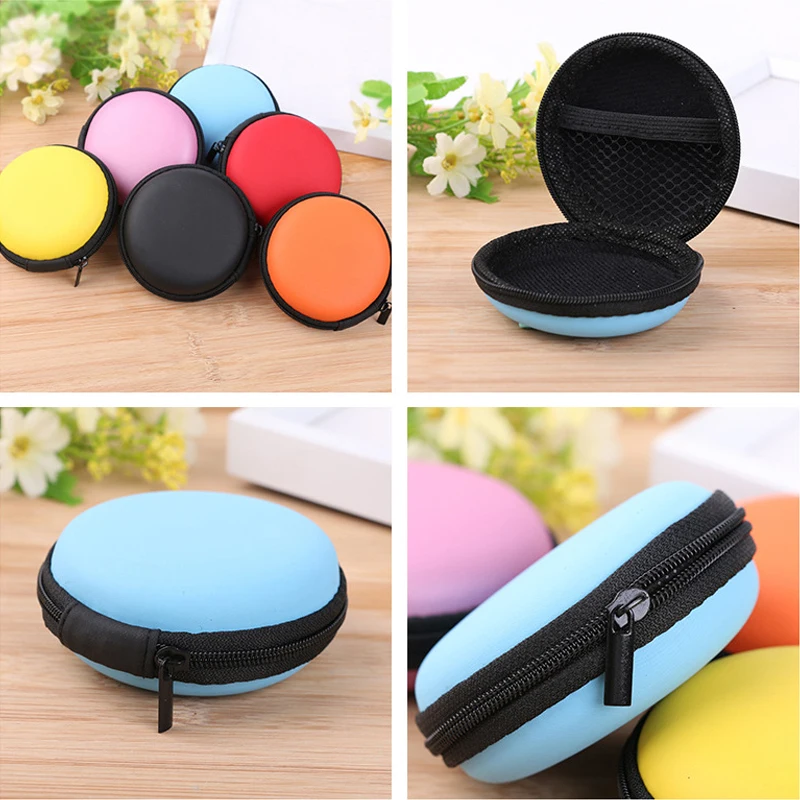 

Mini Earphone Storage Bag Portable Organizer for Data Cable Wired Headset Wireless Earbuds SD TF Cards Protective Storage Box