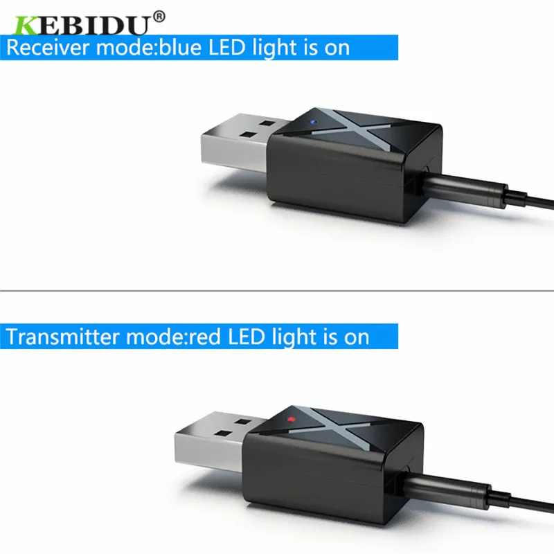 KEBIDU USB Bluetooth приемник передатчики 5 0 беспроводной аудио музыкальный стерео