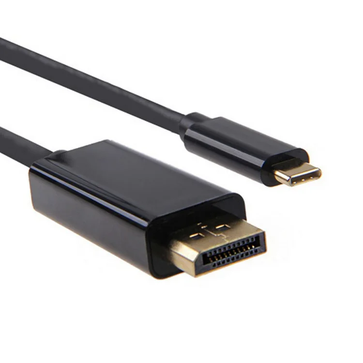 

1.8M USB 3.1 Type C USB-C to DisplayPort Display Port DP 4K UHD HDTV Cable for Chromebook & Macbook & Laptop Black