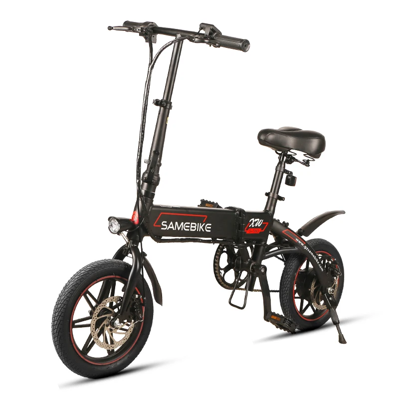 Sale Samebike Aluminum Alloy Foldable Electric Bicycle 36V7.5Ah Electric Bicycle Tires 14" X 1.75" Electric Bike 0