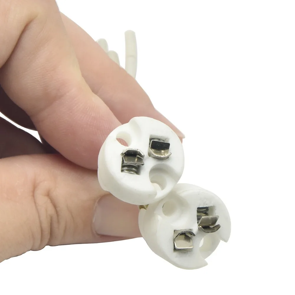 Цоколи для ламп MR16 GU5.3 G5.3 GU10 держатель с проводным разъемом галогенные CFL лампы