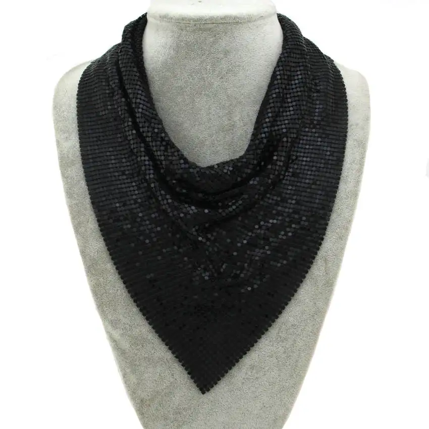 MANILAI Indian Jewelry Shining Metal Slice Collar Choker Necklaces For Women Bohemia Statement Maxi Necklaces CE4404