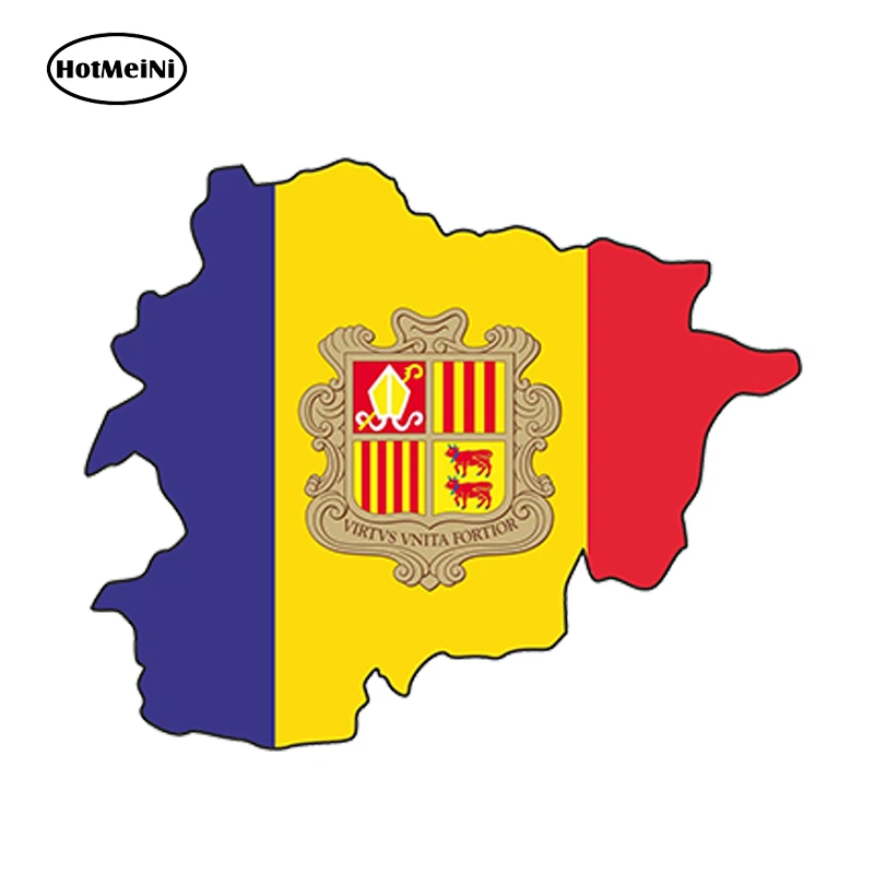 

HotMeiNi Car Styling Car Sticker STICKER Andorra SILHOUETTE BUMPER DECAL MAP FLAG Waterproof Accessories 13cmx10.4cm