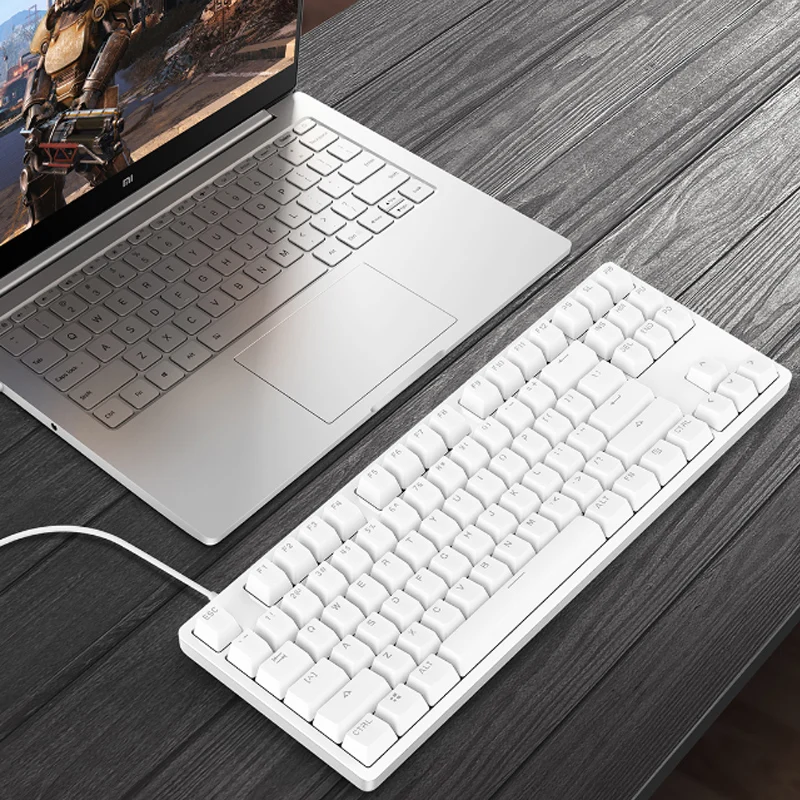  Xiaomi Keyboard Yuemi 87 Keys Mechanical LED TTC Red Switch Backlight Game Keyboard Backlit Alumini