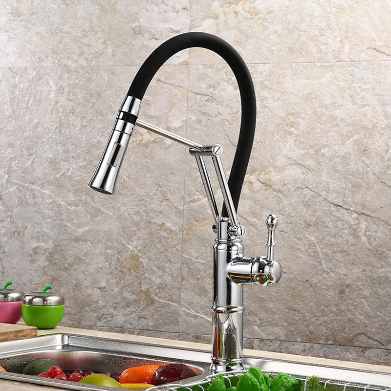 

hot and cold water tap in the kitchen Sink faucet all copper universal rotating sink faucet Double with multi-function water