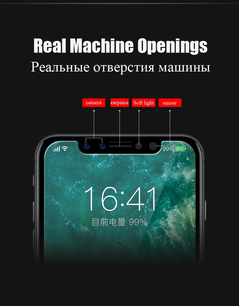 TOMKAS For iPhone X Glass Tempered Scratch Proof  0.3mm 2.5D Screen Protectors For iPhone X 10 iPhoneX Protective Glass Film