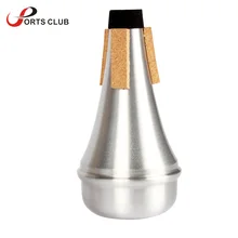 Высокое качество труба прямая сурдинка Sourdine алюминиевый сплав Серебряный цвет Запчасти для деревянных духовых инструментов и аксессуаров