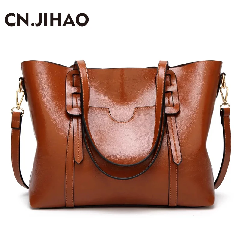 

JI HAO Women Handbags 2018 Fashion Women Crossbody Bag PU leather Shoulder Bags Female Simple messenger bag Zipper Tote Bucket