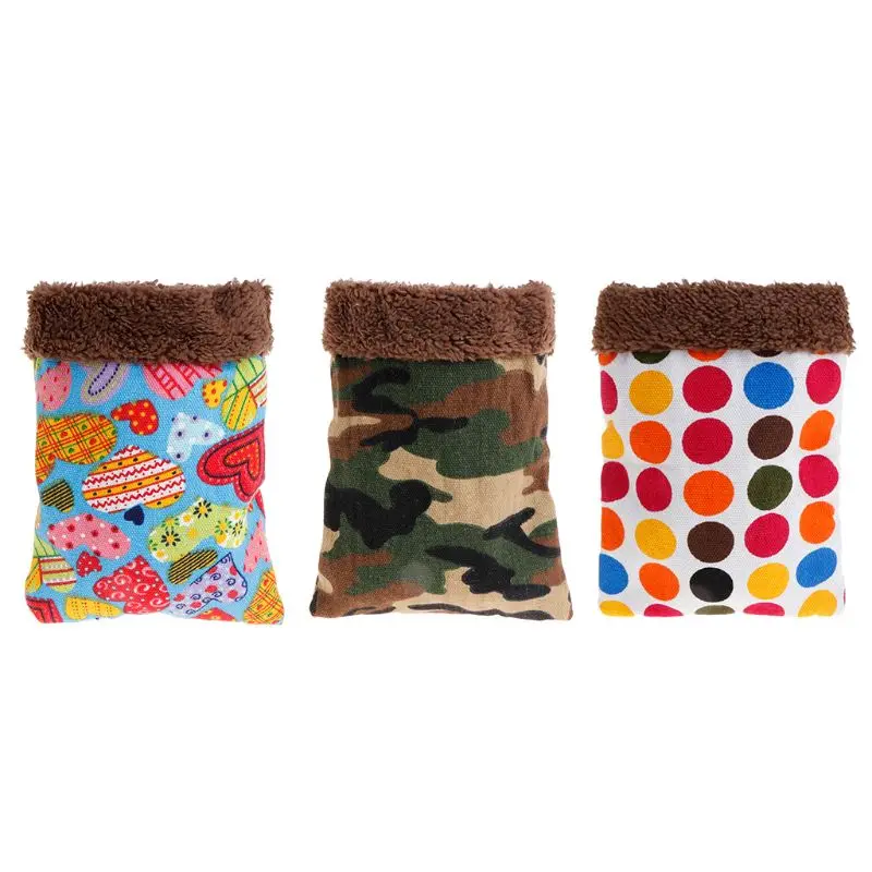 

Hamster Nest Warm Plush Winter Sleeping Bed Bag Cute Colorful For Small Pets Squirrel Chinchilla Guinea Pig Soft Thick House Cag