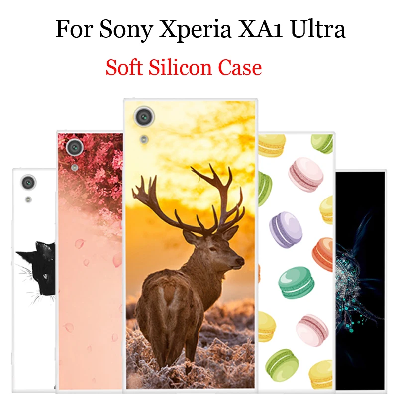 Мягкий силиконовый чехол для Sony Xperia XA1 Ultra с мультяшным рисунком | Мобильные
