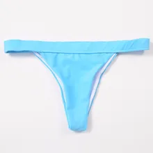 COMFYTRIP купальник женский раздельный купальник летний сексуальный Однотонный женский бикини Низ Бразильский бикини купальник