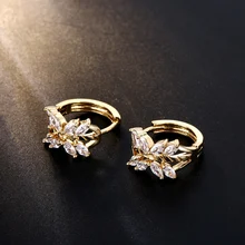 CARSINEL маленькая серьга-кольцо для женщин золотого цвета, кубический цирконий, серьги-кольца, бижутерия, модное ювелирное изделие ER0542