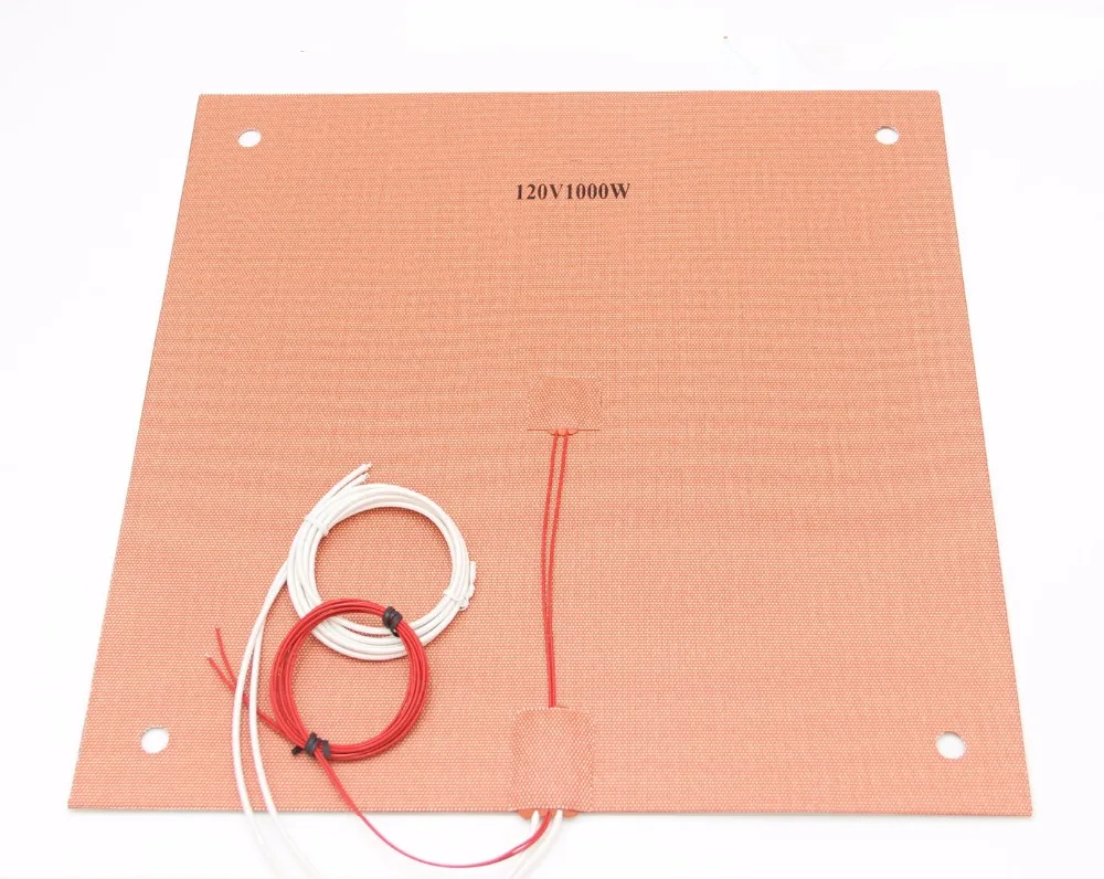 220V Silicone Heater Heated Bed Pad Heating Mat 3D Printer 15W 1000W 110V
