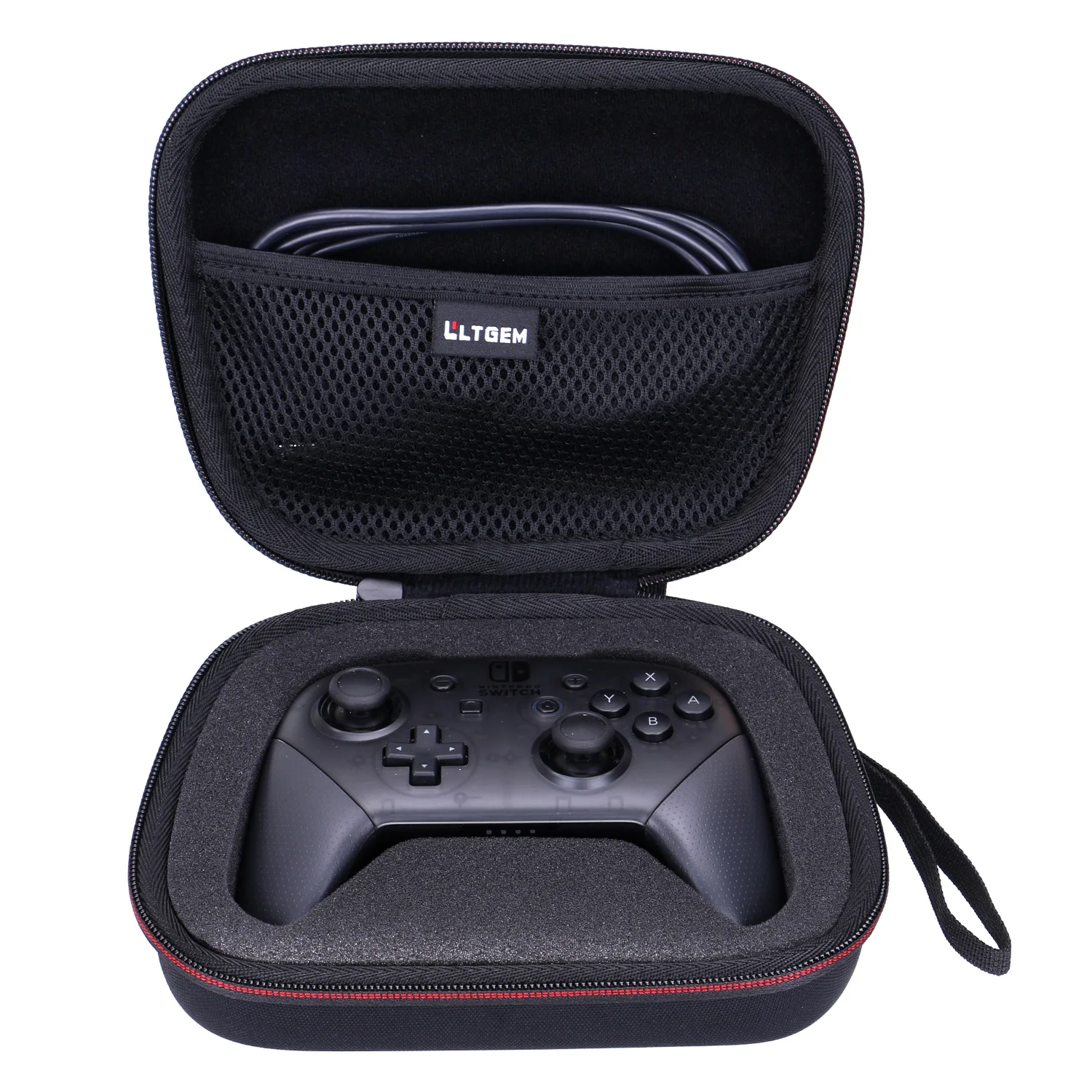 LTGEM EVA Hard Case For Xbox One/Xbox One S/Xbox One X Controller Mesh Pocket Fits Plug & Cables Travel Storage Bag travel bag carrying hard case