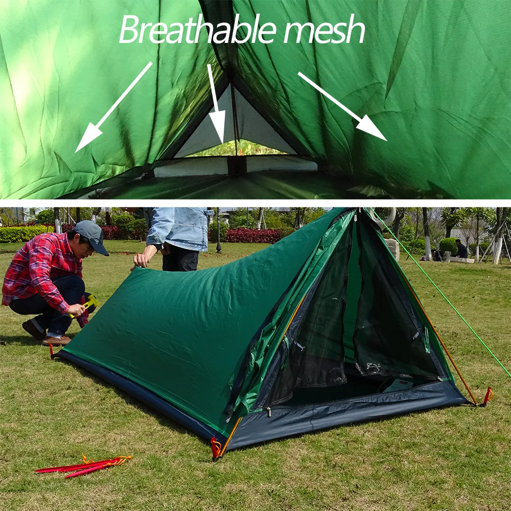 Wieża ultralekki namiot 1 osoba plecak wodoodporny Solo pojedynczy namiot Bivvy obóz 20D silikonowy odkryty namiot kempingowy jeden człowiek Wieża ultralekki namiot 1 osoba plecak wodoodporny Solo pojedynczy namiot Bivvy obóz 20D silikonowy odkryty namiot kempingowy jeden człowiek
