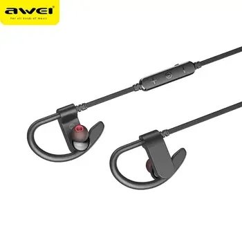 

AWEI WT50 Sport Wireless Earphones Bluetooth Dual Power!!Ear-hook Waterproof IPX4 Headset Noise Reduction HiFi Stereo Sound