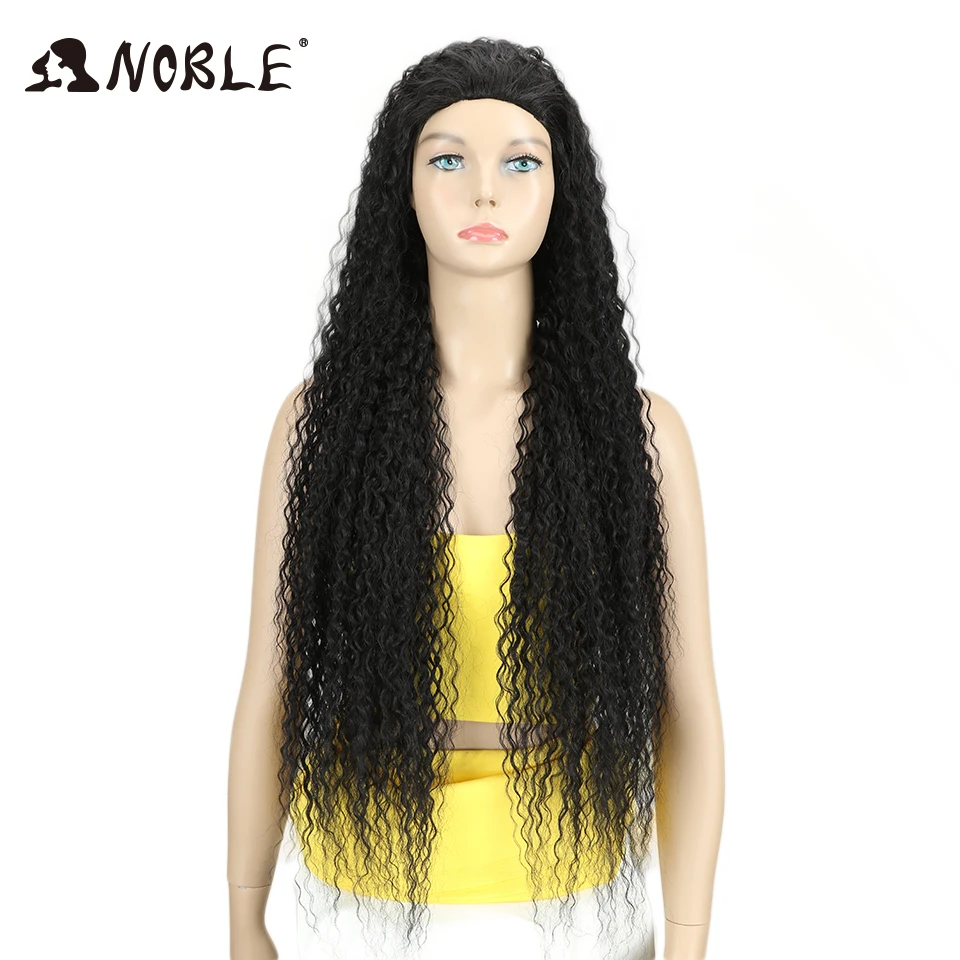

Noble Hair Kinky Curly Wig Long Womens Wigs Synthetic 36 Inch Wigs For Black Women Purple Color Heat Resistant Free Shipping