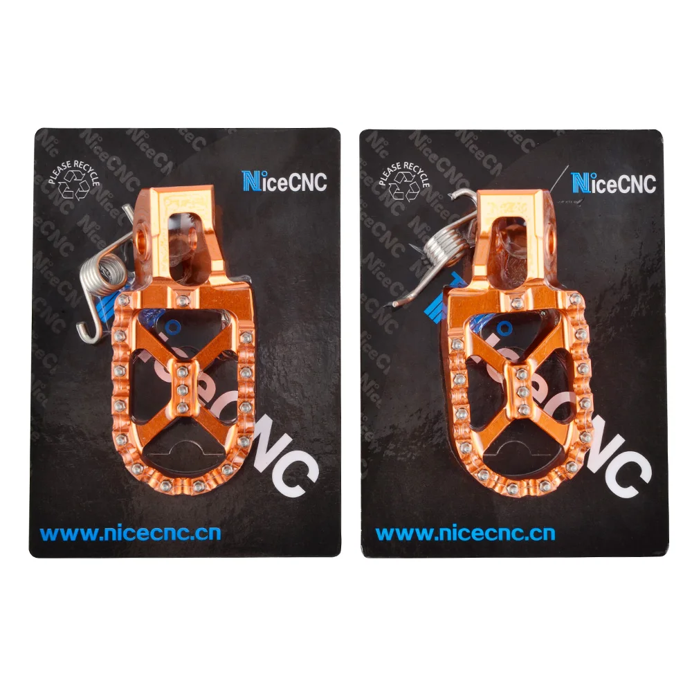 FP017NICECNC 57mm Foot Pegs Pedals Footrests FootPegs For KTM 125 150 200 250 300 350 400 450 500 520 525 530 EXC EXC-F 2017-2019OR_6