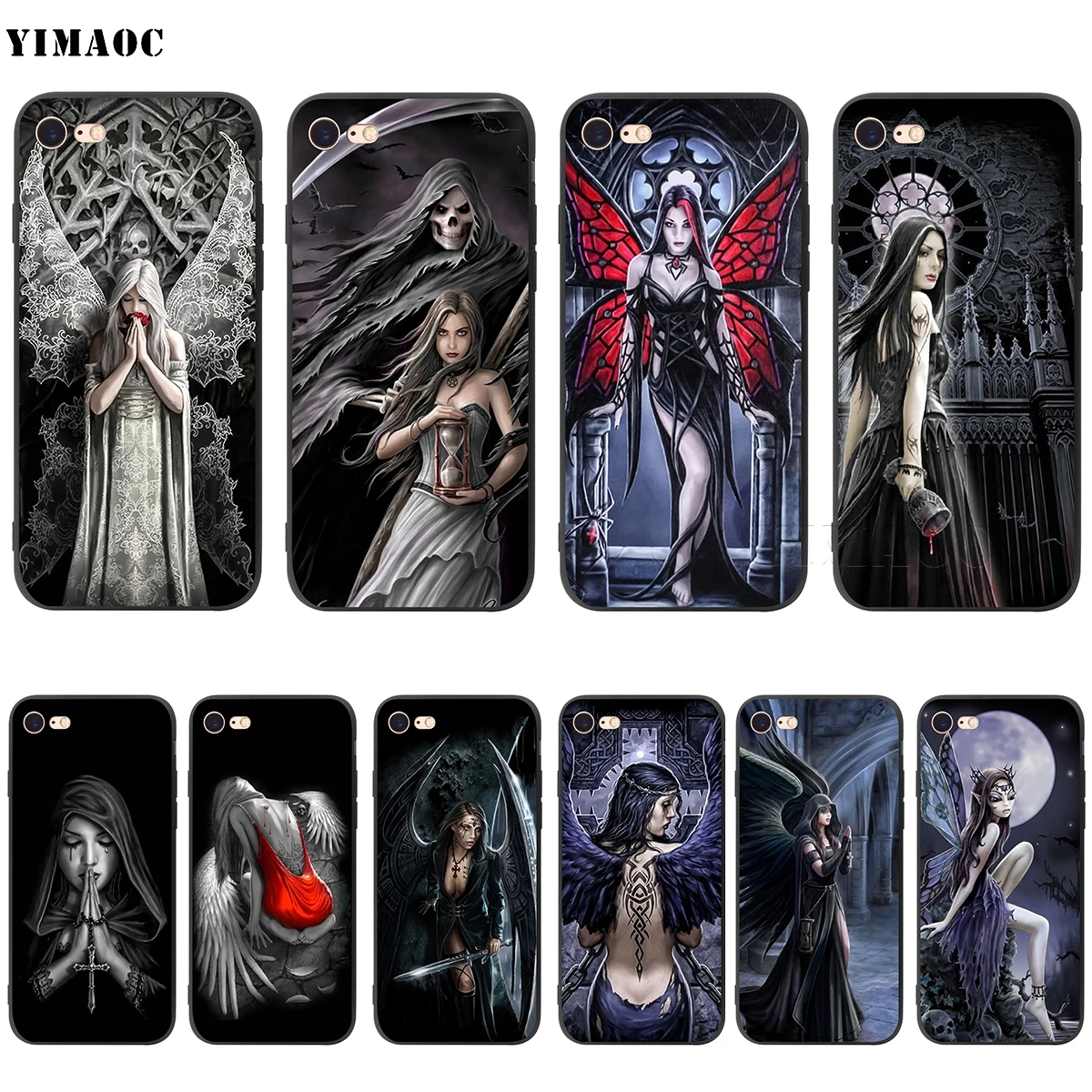 

YIMAOC Anne Stokes Gothic Soft Silicone Case for iPhone XS Max XR X 8 7 6 6S Plus 5 5s se