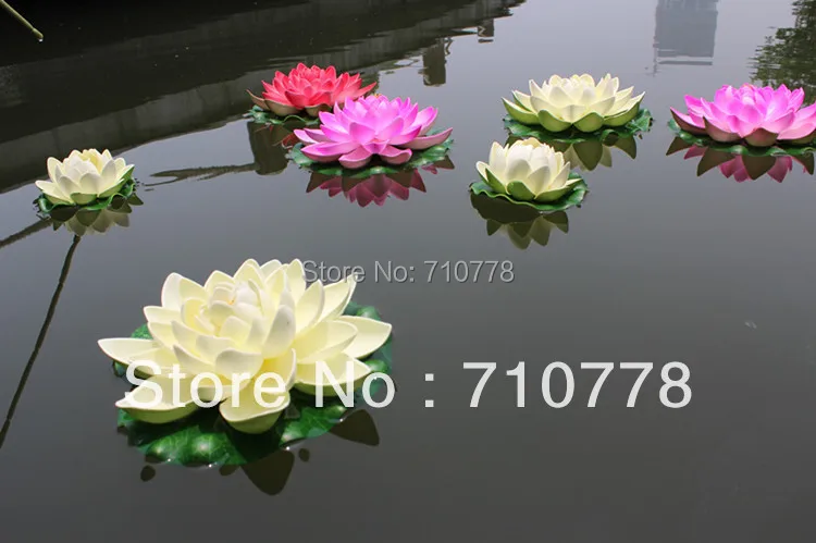 4 цвета DIA19cm/7," большой искусственный цветок, лотос водяной лилии искусственный Лотос особенности украшения peoperties реквизит