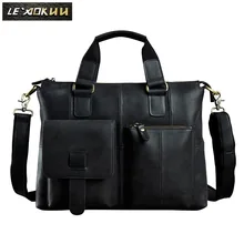 Мужской кожаный дизайнерский антикварный Ретро деловой портфель для путешествий 1" чехол для ноутбука сумка-портфель сумка-мессенджер B260-b