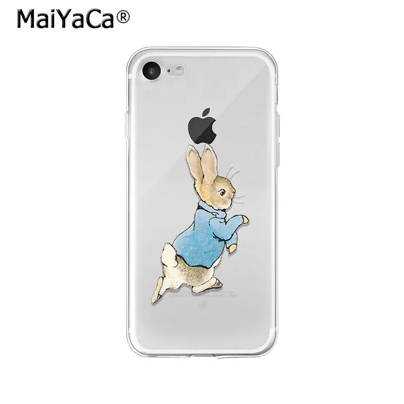 MaiYaCa Peter Rabbit TPU Soft Silicone Phone Case Cover for iPhone X XS MAX 6 6S 7 7plus 8 8Plus 5 5S XR - Цвет: A13