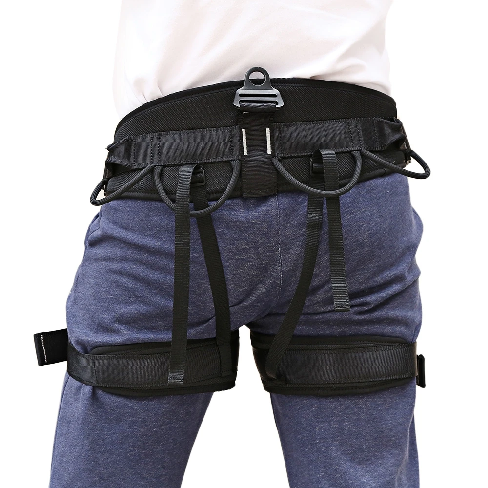 

Outdoor Rock Climbing Rappelling Tool Harness Seat Belts Caving Rock Roofer Working Sitting Safety Belt