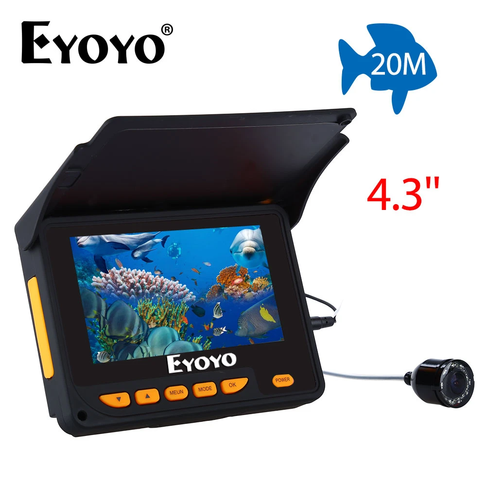 Эхолот рыболокатор Eyoyo подводная камера для подледной рыбалки 20 м HD 1000TVL ЖК