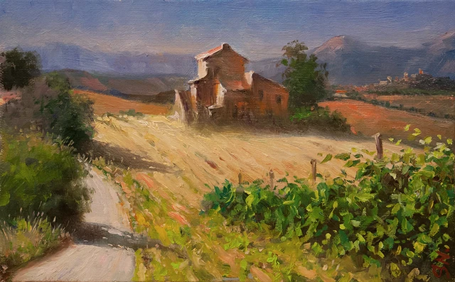 100% Hand Painted Canvas Wall Art Decor Tuscany Italy