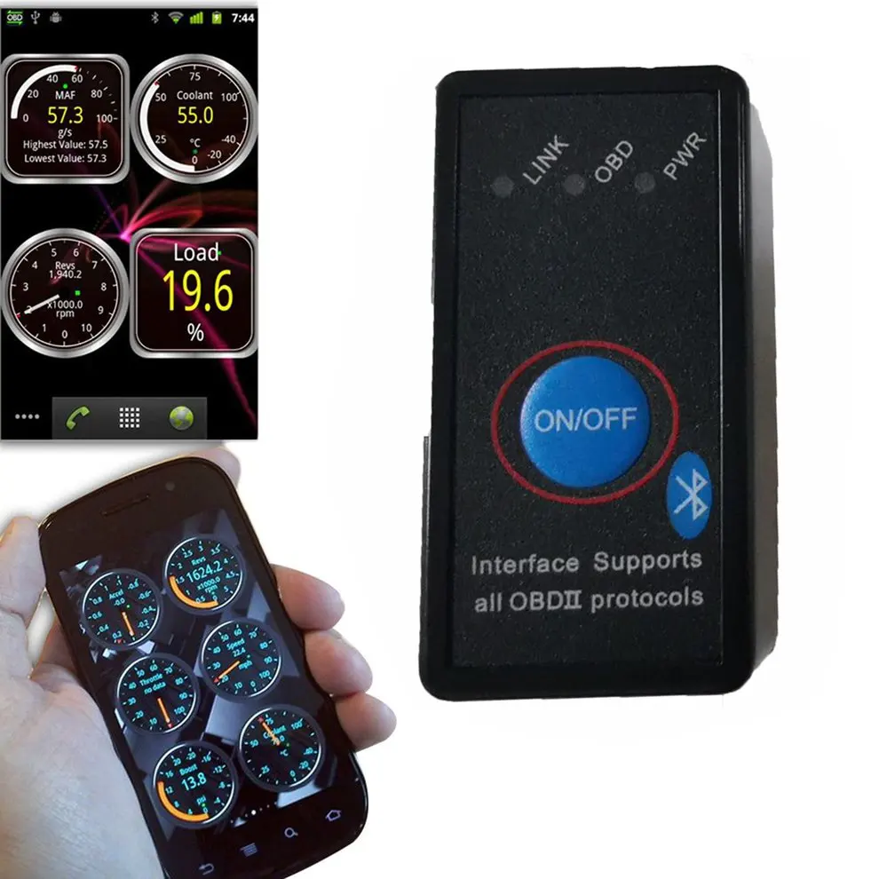 Супер компактный адаптер Сканер и V1.5 ELM327 Torque Android OBD2 OBDII считыватель кодов CD |