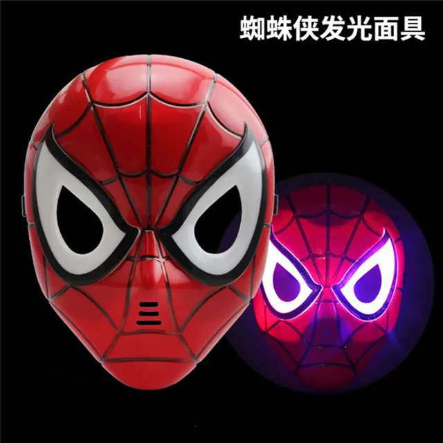 Red mask Фильм супергерой вечерние светодиодный звуковой светильник человек паук Маска щит меч перчатка в виде игрушки Launcher ПВХ человек паук фигурка Coplay - Цвет: Red mask