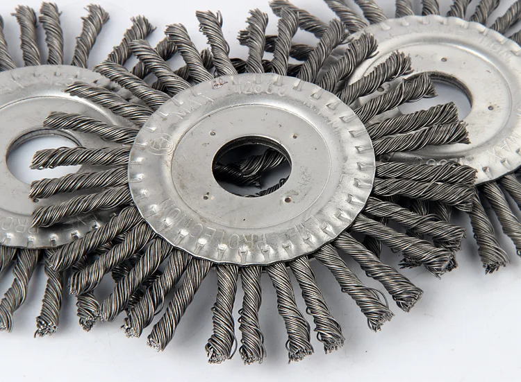 2pcs Flat Wire Wheel Brush Efficient Eork Machine Use Burr Removal