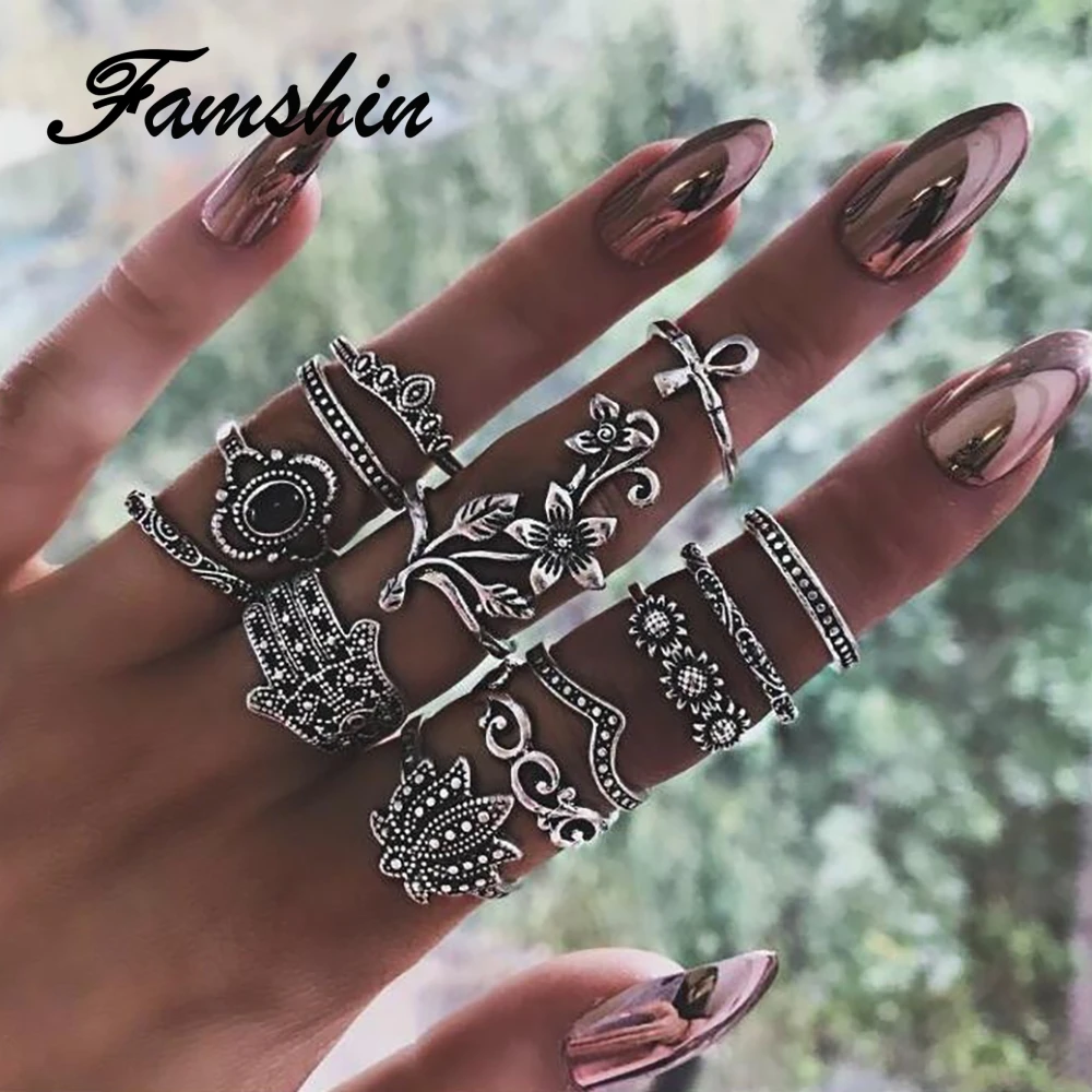FAMSHIN 12 шт./компл. винтажный антикварный серебряный цветок розы ручная Корона