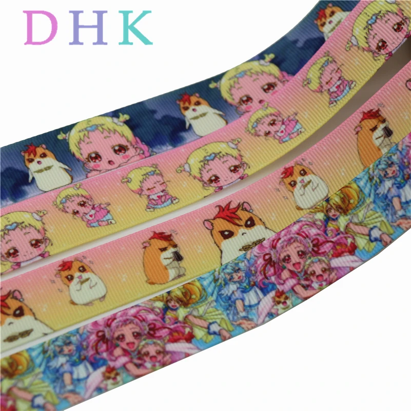 DHK 7/8 'Ƌ ярдов (Япония) довольно лечения напечатан grosgrain ленты ленточный