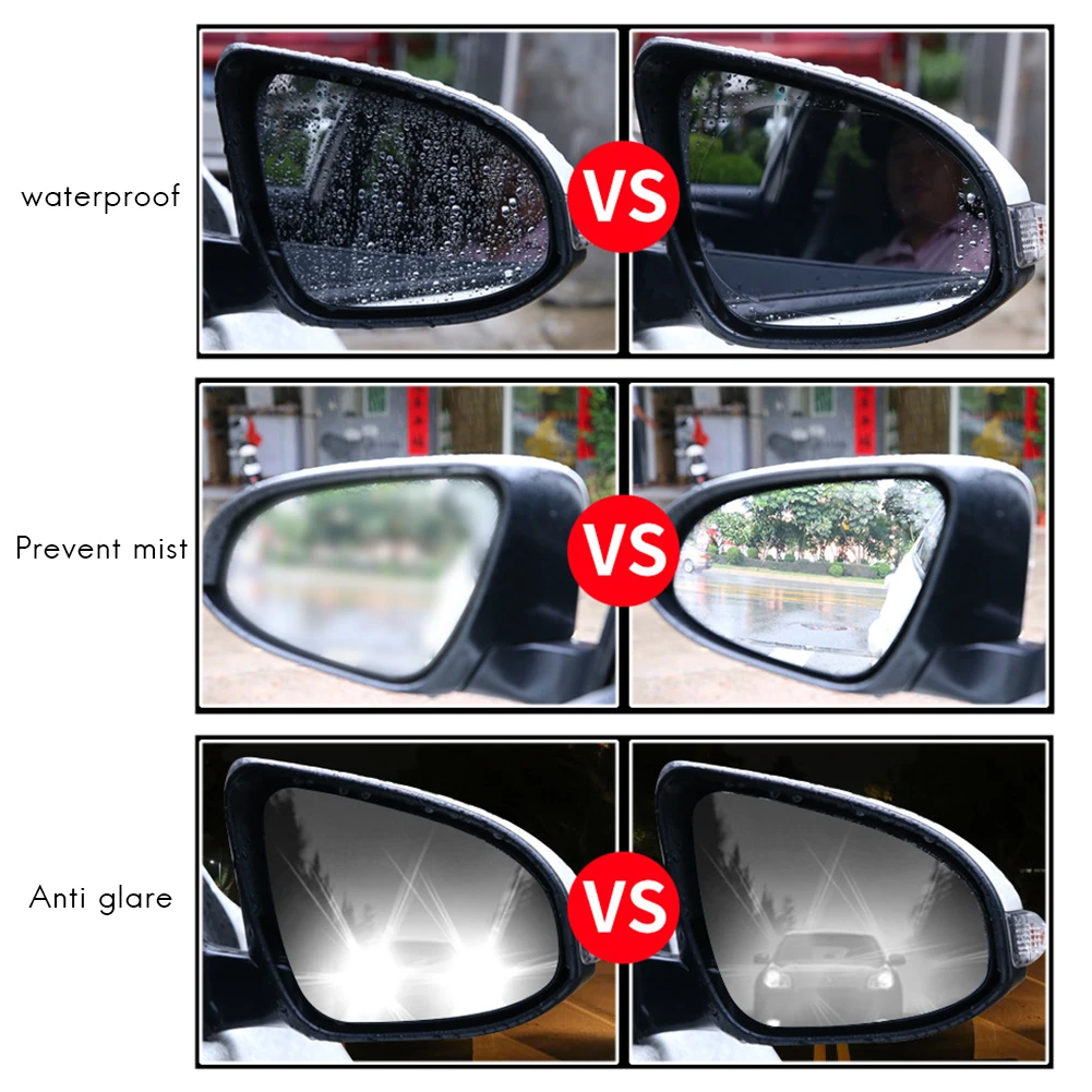 4 шт. заднего вида автомобиля зеркальная защитная пленка анти туман окно ясно непромокаемые зеркало Авто интимные аксессуары