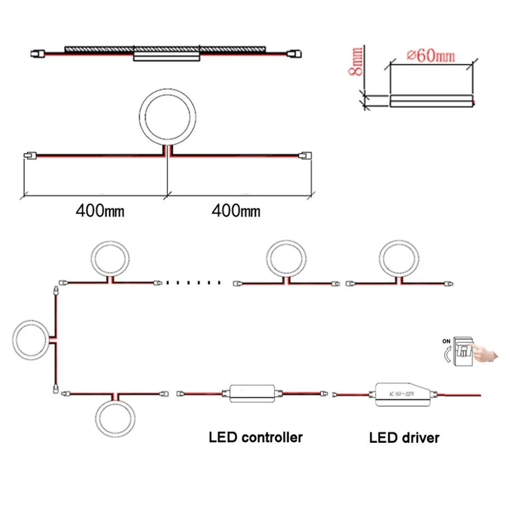 Linkable Led Under Cabinet Lights Hardwired 12v Slim Aluminum