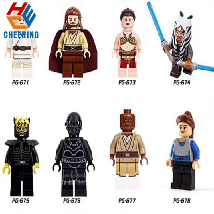 

Single Sale Building Blocks Wars Luke Skywalker Qui-Gon Jinn Death Star Robot Model Bricks Figures For Children Toys PG8028