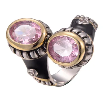 

Pink Crystal Zircon 925 Sterling Silver Ring fashion party ring Size 6 7 8 9 10 F1226