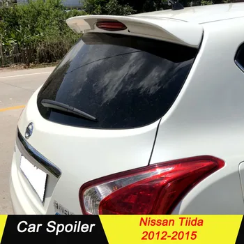 

For NISSAN Tiida 2012 2013 2014 2015 spoiler with light High Quality ABS Material Car Rear Wing Spoiler For nissan Tiida