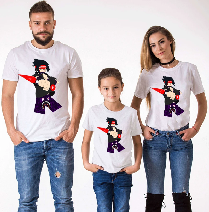 Hypet Naruto Supreme Sasuke семейство T skjorte мама папа и я Рождественская одежда семейная