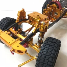 Высококачественный полностью сплав металла с ЧПУ SCX10 Рок Гусеничный 1:10 Масштаб rc грузовик золотого цвета