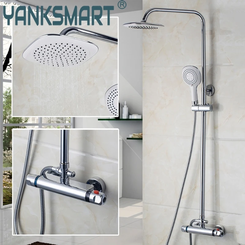 Buy Bathroom Contemporary Thermostatic Rainfall Shower