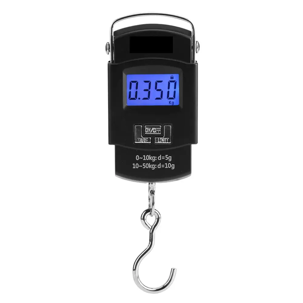 

50KG 10g Electronic Portable Digital Scale Hanging Hook Fishing Travel Luggage Weight scale Balance scales Steelyard