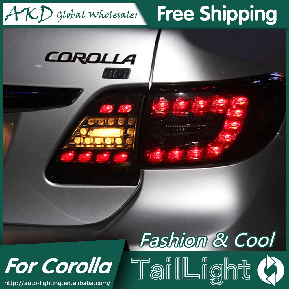 AKD автомобильный Стайлинг для Тойота Королла задний светильник s 2011-2013 Corolla светодиодный задний светильник Altis задний фонарь DRL+ тормоз+ Парк+ сигнал