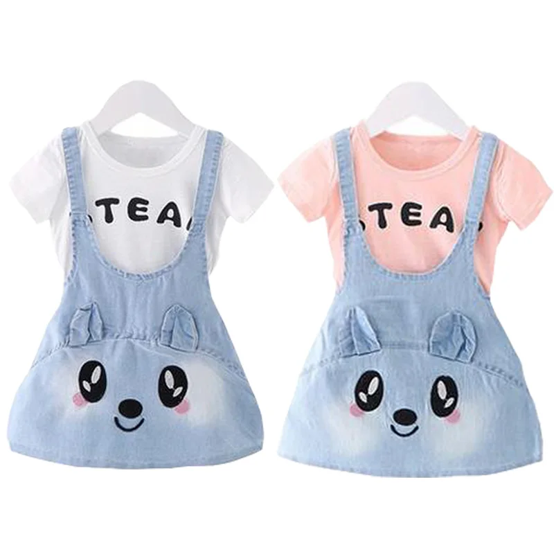 

Children's suit 2017 Summer Boys Girls Summer Fashion Set 0-3 years old boys and girls cartoon printing comfort children's suit