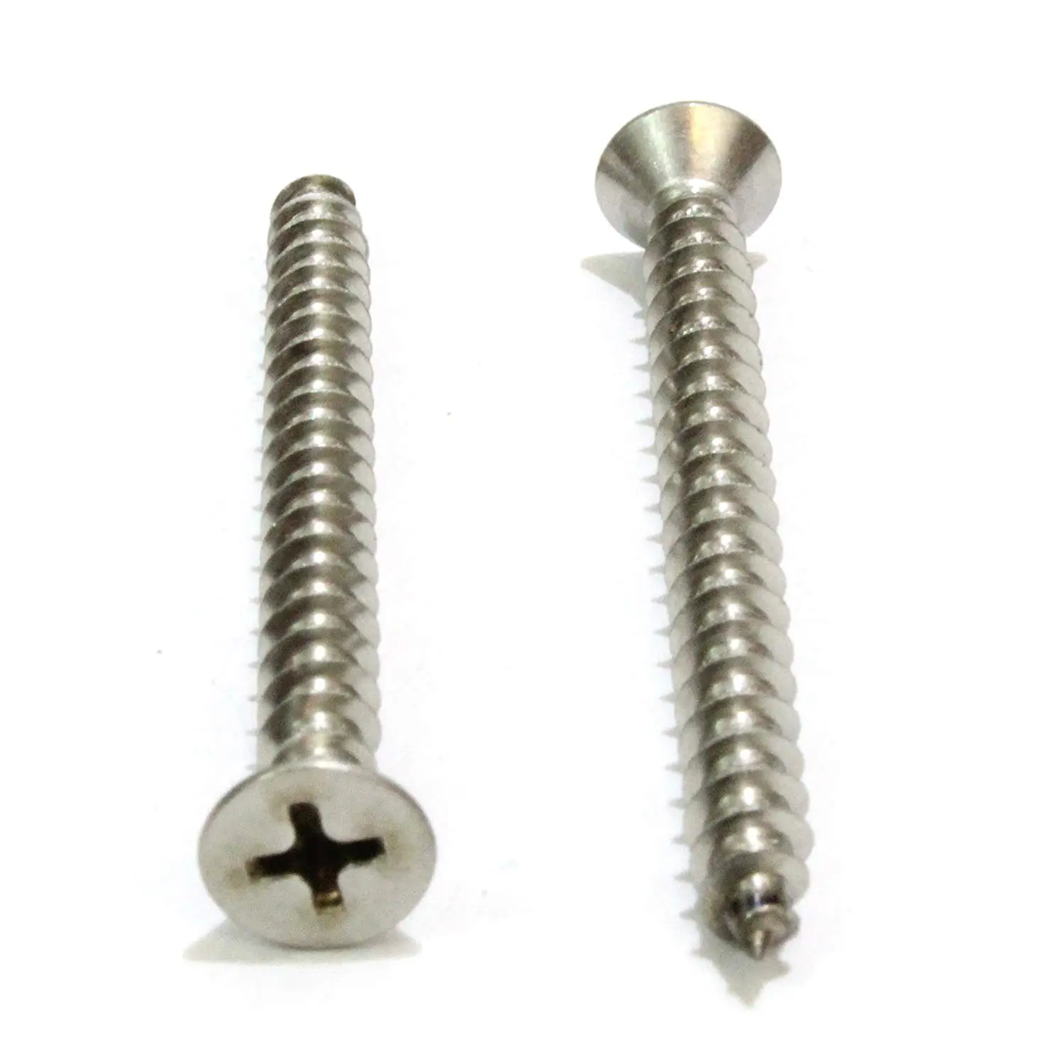 

#10 x 2" Stainless Flat Head Phillips Wood Screw (100 pc), 18-8 (304) Stainless Steel,By Fullerkreg