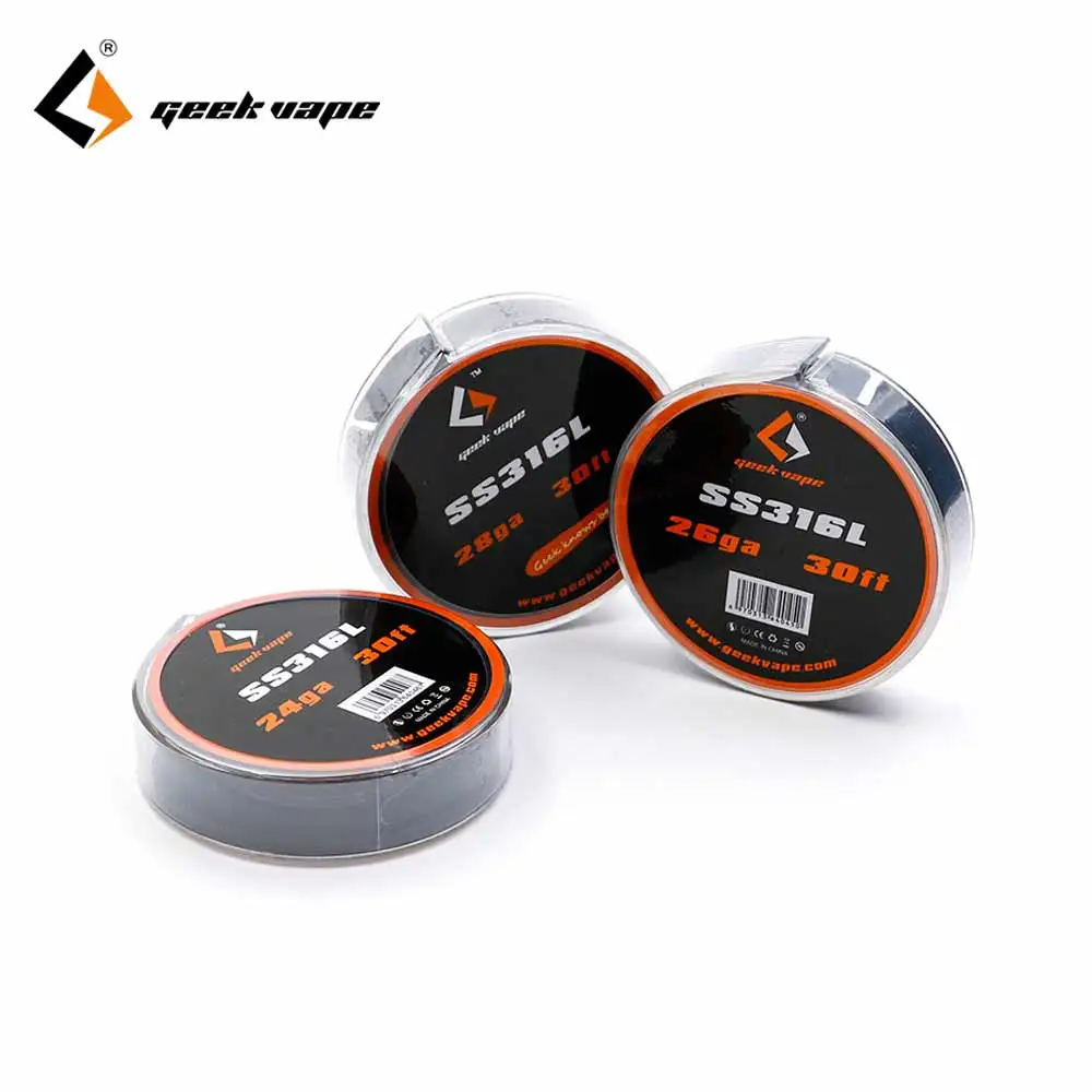 Geekvape Vape катушки 30 футов SS316 проволока GeekVape для электронной сигареты RDA RTA RDTA