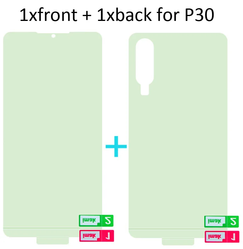 Imak Гидрогелевая пленка для huawei P30 Pro Lite задняя Передняя Задняя Защитная Прозрачная Олеофобная пленка - Цвет: 1xfront 1xback