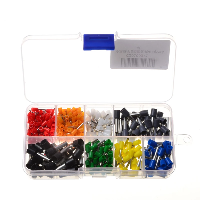 

400pcs Electrical Wire Crimp Connectors Assortment Kit Insulated Cord Pin End Terminals Ferrules Crimping terminalAWG 22 - 10