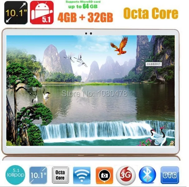 Free shipping Android tablet pc 10 inch 3G4G LTE tablets Octa Core 4GB RAM 32GB ROM